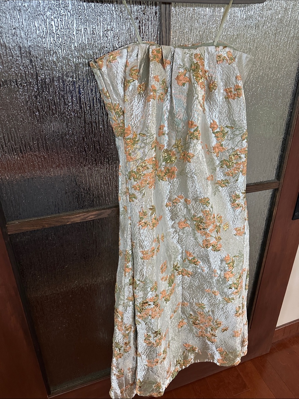 STAUD Kennedy Strapless Brocade Midi Dress size 8. - Picture 14 of 17